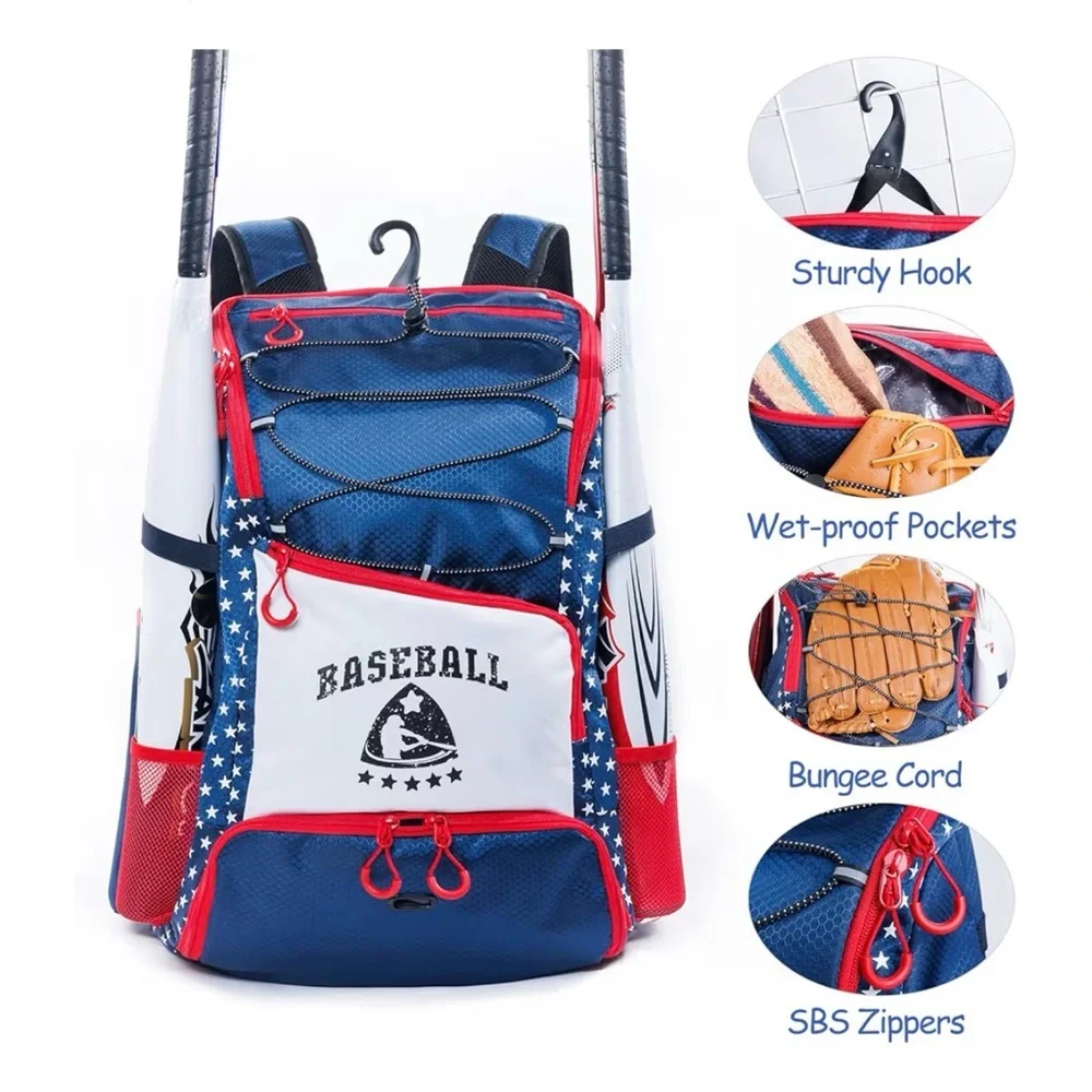 Boys USA Red,White, and Blue Baseball Bag